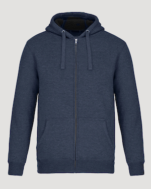 navy blue sherpa lined hoody.