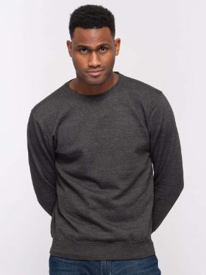 grey basic fleece crewneck