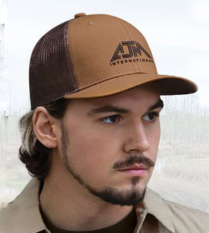 duck brown canvas cap with mesh back