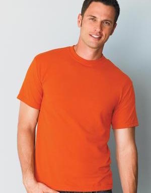 Orange T-shirt.