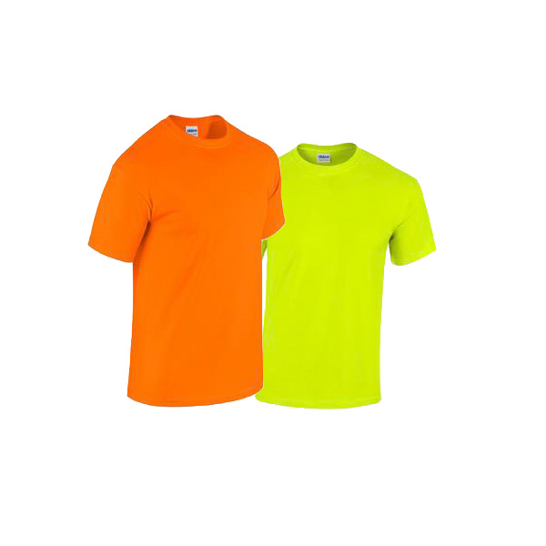 fluorescent safety t-shirt.